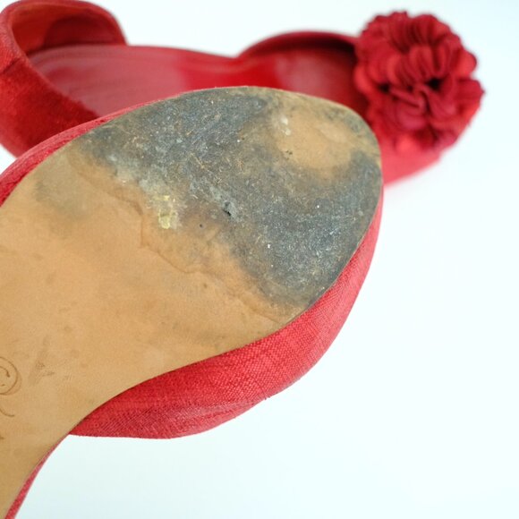 Alexander McQueen Red Floral D’Orsay Heels - Picture 6 of 6